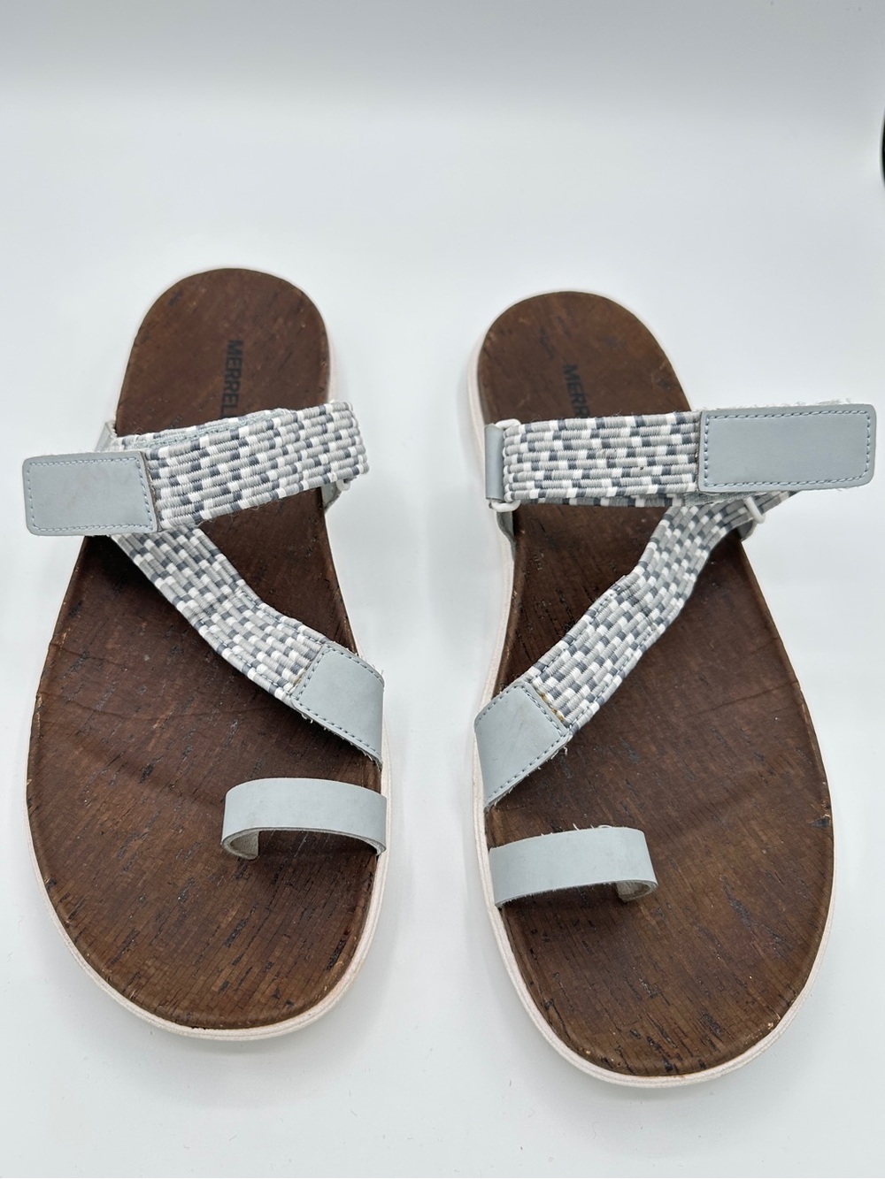 Merrell Women’s Grey Woven Velcro Strap Sandals 11
